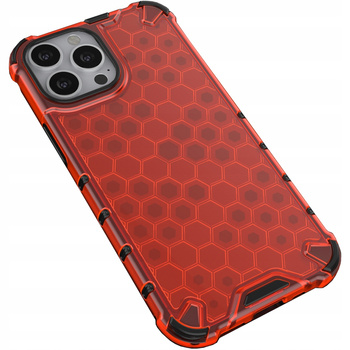 HURTEL ETUI HONEYCOMB DO IPHONE 13 PRO MAX Z ŻELOWĄ RAMKĄ ANTYWSTRZĄSOWE