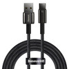 Baseus Tungsten Gold kabel USB-A - USB-C 480Mb/s 100W 2m czarny (CAWJ000101)