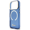 Etui Guess IML Script Metal MagSafe do iPhone 17 Pro Max niebieski