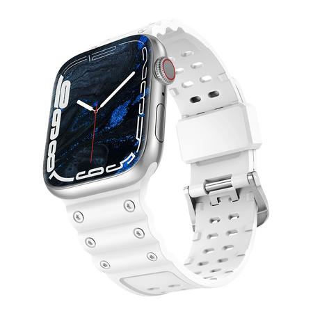 Strap Triple Protection pasek Apple Watch SE, 8, 7, 6, 5, 4, 3, 2, 1 (41, 40, 38 mm) opaska bransoleta biały