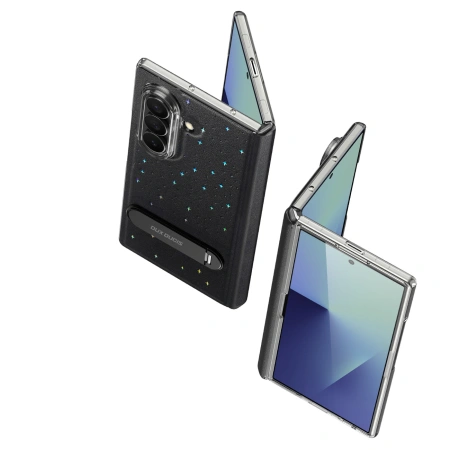 Etui Dux Ducis Stex na Samsung Galaxy Z Fold 7z podstawką 360° - czarne