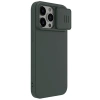 Silikonowe etui Nillkin CamShield Silky Silicone Case do iPhone 15 Pro z osłoną na aparat - zielone