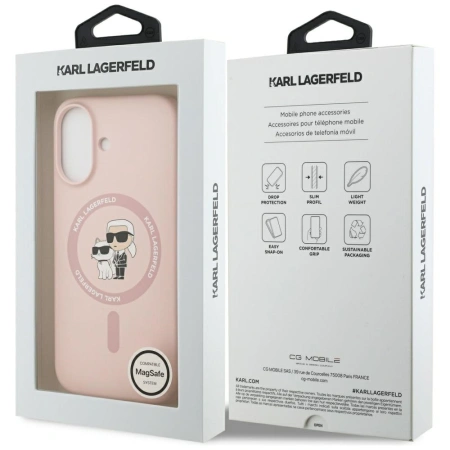 KARL LAGERFELD ETUI SILICONE KARL&CHOUPETTE RING MAGSAFE DO IPHONE 17