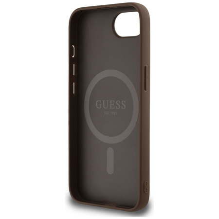 GUESS ETUI POKROWIEC TPU DO IPHONE 16E DO MAGSAFE 4G CIRCLE CLASSIC LOGO