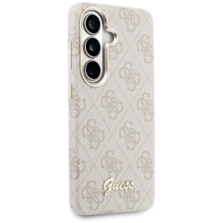 Etui Guess 4G Script MagSafe do Samsung Galaxy S26 różowy
