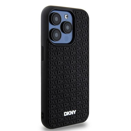 DKNY ETUI HARDCASE DO IPHONE 15 PRO 6.1 Z WZOREM 3D RUBBER REPEAT PATTERN