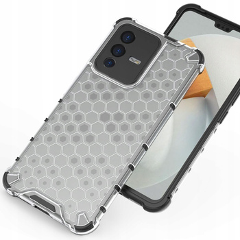 HURTEL ETUI HONEYCOMB DO VIVO V23 5G POKROWIEC Z ŻELOWĄ RAMKĄ PRZEZROCZYSTY