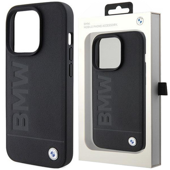 Etui BMW Leather Hot Stamp na iPhone 15 Pro Max - czarne