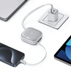 USAMS KABEL 3W1 DO MICROUSB USB-C DO LIGHTNING 60W ROZWIJANY SREBRNY Z