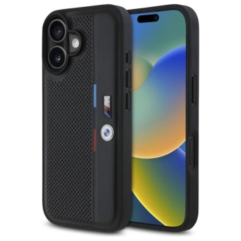 BMW BMHCP16S23PUPVK ETUI DO IPHONE 16 6.1 HARDCASE PERFORATED TRICOLOR LINE