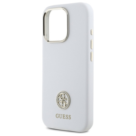 GUESS CASE HARD DO IPHONE 16 PRO 6.3 SILICONE LOGO STRASS 4G LUKSUSOWE