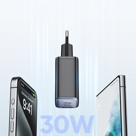 MCDODO SZYBKA ŁADOWARKA SIECIOWA DO IPHONE 2XUSB-C 1XUSB PD 30W MIERNIK LED