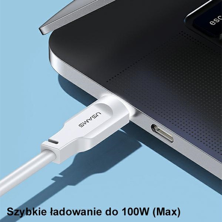 USAMS KABEL USB-C DO USB-C 100W DO LAPTOP TELEFON 1,2M PD SZYBKIE ŁADOWANIE