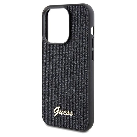 Etui Guess Disco Metal Script na iPhone 14 Pro Max - czarne