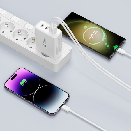 TECH-PROTECT ŁADOWARKA GŁÓWNA 4 PORTY PD100W DO TELEFONÓW SZYBKIE ŁADOWANIE