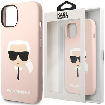 Karl Lagerfeld KLHCP14MSLKHLP iPhone 14 Plus 6,7" hardcase różowy/pink Silicone Karl`s Head