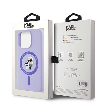KARL LAGERFELD POKROWIEC MAGNETYCZNY DO IPHONE 15 PRO 6.1 HARDCASE SILICONE