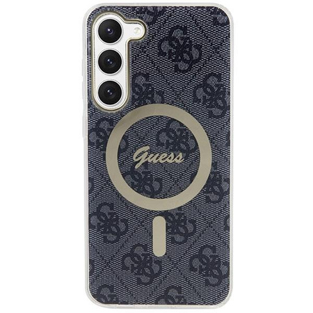 Etui Guess GUHMS23MH4STK S23+ S916 - czarne 4G MagSafe