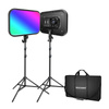 NEEWER ZESTAW STUDYJNY RGB168 LED DO FILMOWANIA 2 LAMPY ZASIĘG 2500-8500K