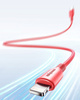 INNOSTYLE JAZZY KABEL USB-C LIGHTNING MFI SZYBKIEGO ŁADOWANIA DO IPHONE KEVLAR 1M CZERWONY