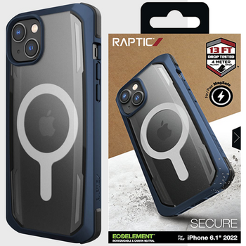 Raptic X-Doria Secure Case etui iPhone 14 z MagSafe pancerny pokrowiec niebieski