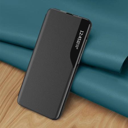 HURTEL ETUI EKOLOGICZNE SKÓRA DO XIAOMI POCO X4 NFC 5G Z KLAPKĄ I PODSTAWKĄ