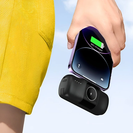 WOZINSKY MINI POWERBANK 5000MAH Z KABLEM USB-C DO APPLE WATCH 15W ŁADOWANIE