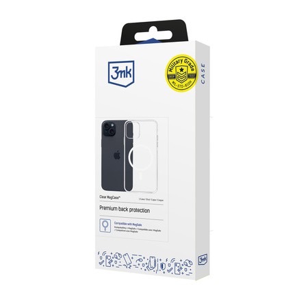3MK CASE CLEAR MAGCASE DO IPHONE 15 PLUS MAGNETYCZNE OCHRONNE PRZEZROCZYSTE