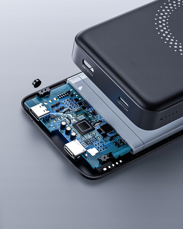 INNOSTYLE POWERMAG 2W1 SZYBKI POWERBANK INDUKCYJNY DO MAGSAFE 10000MAH STOJAK CZARNY