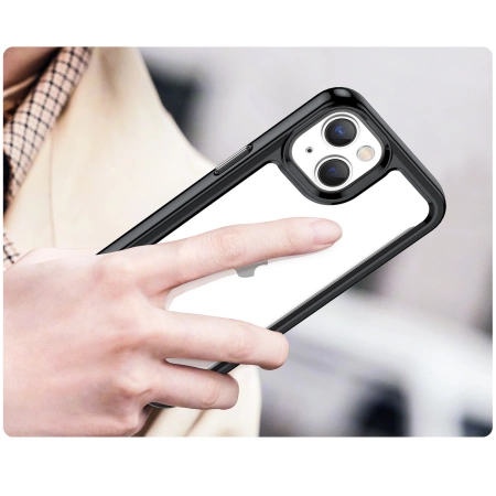 HURTEL ETUI OUTER SPACE CASE DO IPHONE 14 PLUS Z RAMKĄ ŻELOWĄ OCHRONNE