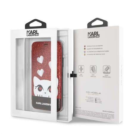 KARL LAGERFELD POKROWIEC KLFLBKPXVDCRE DO IPHONE X XS Z DESIGNEM VALENTINE