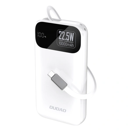 DUDAO POWERBANK K31 10000 MAH 22,5W PD DO TELEFONÓW Z WBUDEDNYM KABLEM