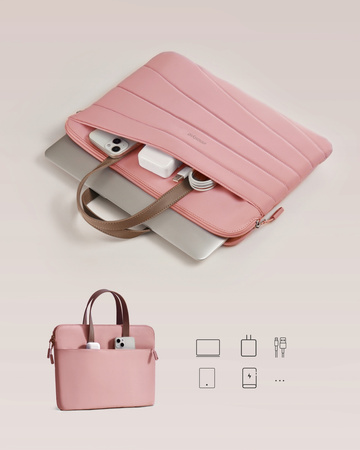 INNOSTYLE DAMSKA TORBA NA LAPTOPA 13 14 WODOODPORNA CARRYLITE SLIM RÓŻOWA