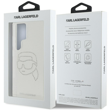 KARL LAGERFELD ETUI RHINESTONES KARL HEAD LOGO DO SAMSUNG GALAXY S25 ULTRA