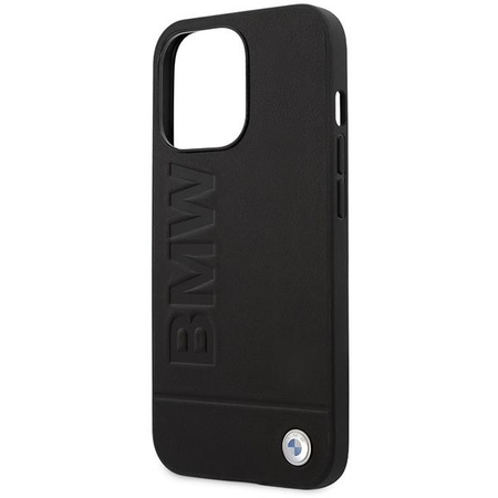 Etui BMW BMHMP14LSLLBK na iPhone 14 Pro - czarne Signature Logo Imprint Magsafe