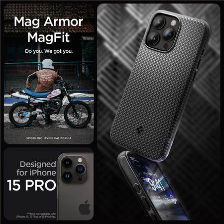SPIGEN MAG ARMOR MAGSAFE IPHONE 15 PRO MATTE BLACK