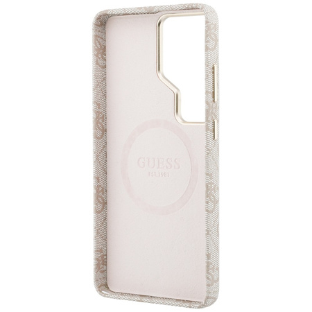 Etui Guess 4G Triangle Logo MagSafe do   Samsung Galaxy S26 Ultra różowy