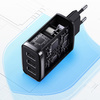 Baseus Compact ładowarka sieciowa 3x USB 17W czarny (CCXJ020101)