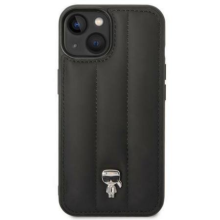 Etui Karl Lagerfeld KLHCP14SPSQPK na iPhone 14 hardcase - czarne Puffy Ikonik Pin
