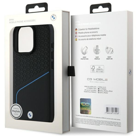BMW BMHMP16X23RDCLK iPhone 16 Pro Max     6.9 czarny/black hardcase Sign Leather Textured And Line MagSafe