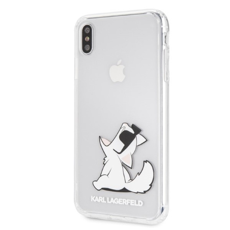 KARL LAGERFELD ETUI HARDCASE DO IPHONE XS MAX TRANSPARENTNE CHOUPETTE FUN