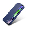 iCarer CE Premium Leather Folio Case skórzane etui iPhone 14 Pro z klapką magnetyczne MagSafe niebieski (WMI14220714-BU)