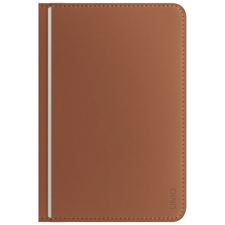 Etui na paszport UNIQ Belmont z Apple Find My blokada RFID karmelowy beżowy