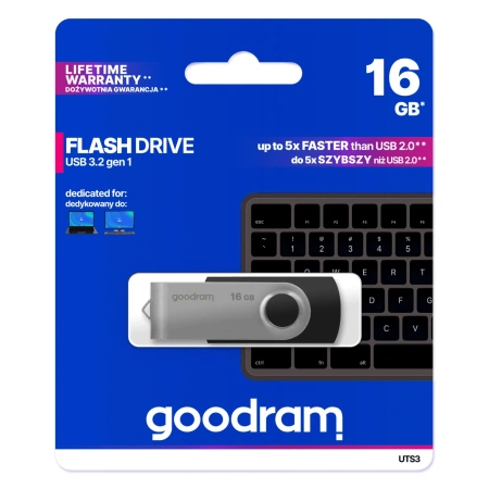GOODRAM PENDRIVE 16 GB USB 3.2 GEN 1 DO KOMPUTERÓW STACJONARNYCH Z TEKSTURĄ