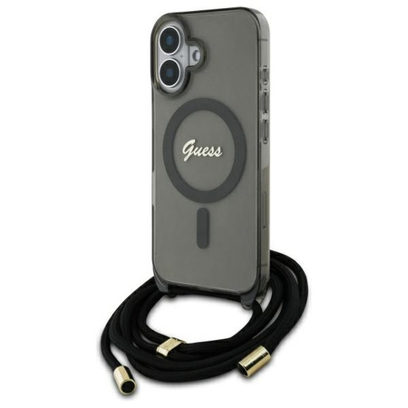 GUESS ETUI HARDCASE CROSSBODY CORD SCRIPT DO MAGSAFE DO IPHONE 16 6.1