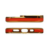 Fashion Case etui do iPhone 13 żelowy pokrowiec ze złotą ramką czerwony