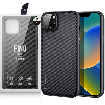 Dux Ducis Fino etui pokrowiec pokryty nylonowym materiałem iPhone 14 Plus czarny