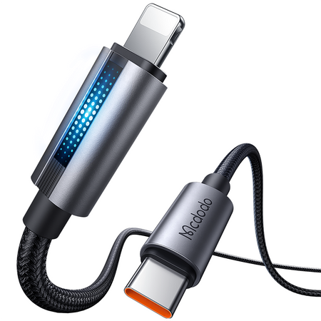 MCDODO ŁADOWARKA KABEL USB-C LIGHTNING SZYBKIEGO ŁADOWANIA DO IPHONE 1M LED