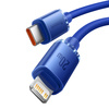 Baseus Crystal Shine Series kabel przewód USB do szybkiego ładowania i transferu danych USB Typ C - Lightning 20W 1,2m niebieska (CAJY000203)