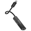 Baseus Audio Converter L52 adapter przejściówka z Lightning na 2x Lightning + mini jack 3.5mm czarny (CALL52-01)